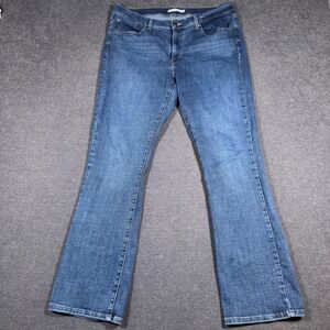 Levi's Classic Bootcut Jeans Women Size 16 Blue Mid Rise Stretch Denim Boho Mom